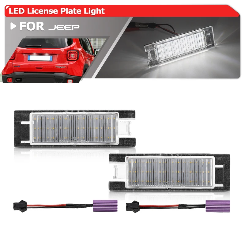 2x Fits For Jeep Renegade 2015 2016 2017 2018 2019 2020 2021 Smd White