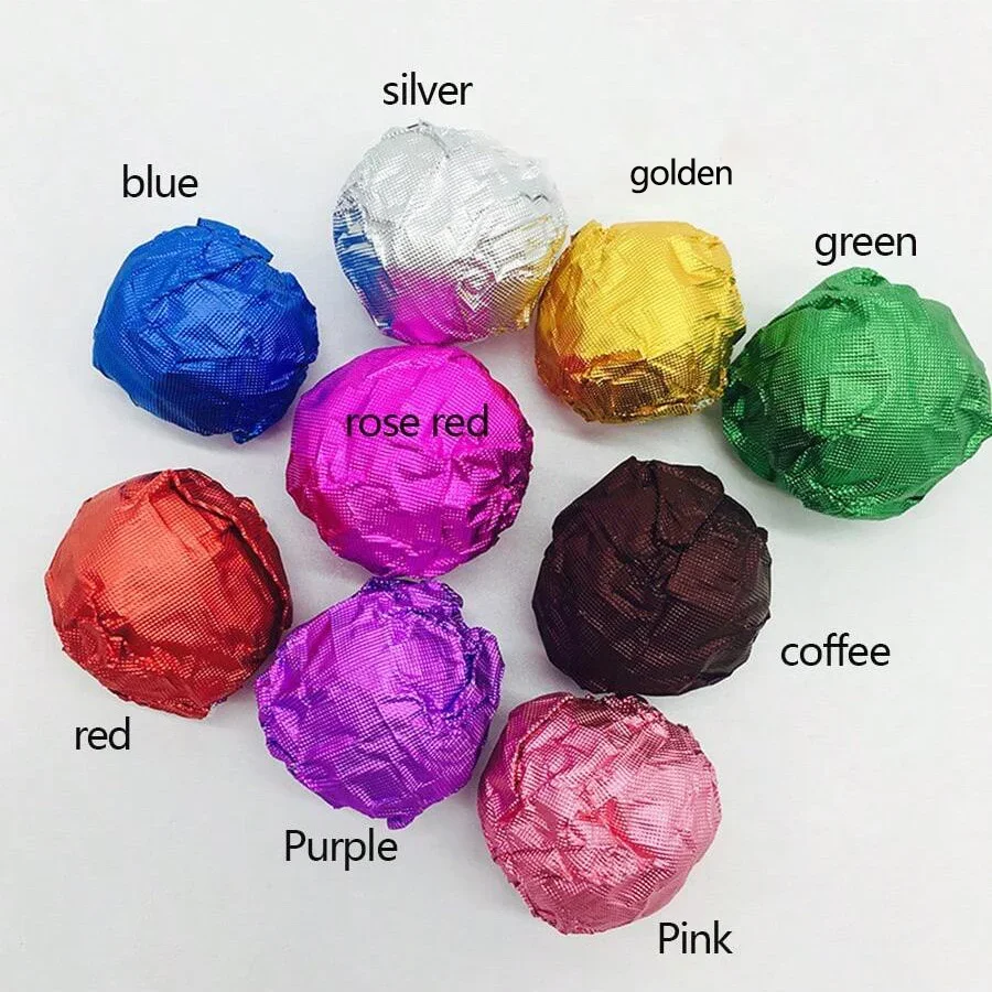 100pcs 10cm Gold Aluminium Foil Wrapper Paper