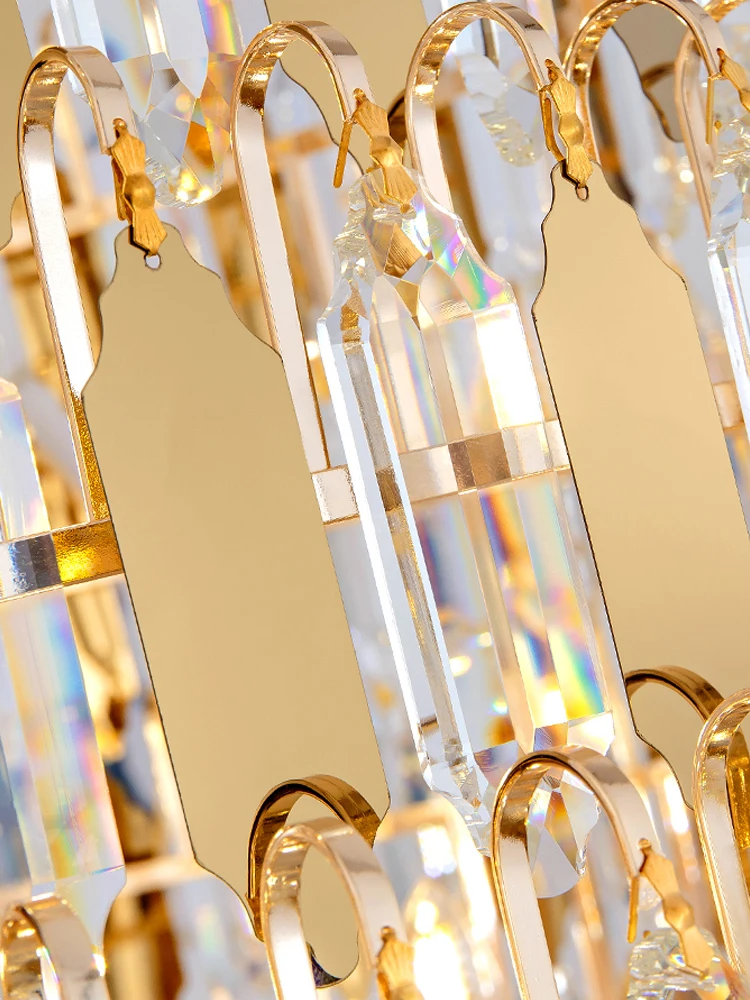 Grand Chandelier Villa Hall Light Jump-storey Duplex Building Hotel Lobby Restaurant Light Luxury Crystal Pendant