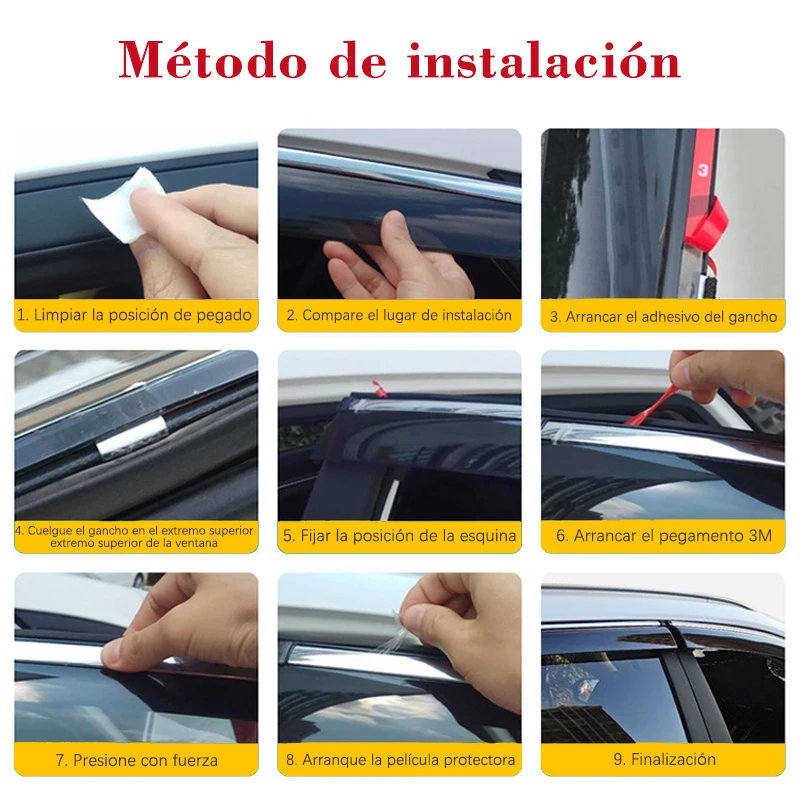 Cortavientos ventanilla coche Viseras De Ventana Deflectores Deflector De  Viento Protector Solar Cubierta De Ventilación De Lluvia Protectores Para  MG HS 2018 2019 2020 Visores Ventanillas Laterales : : Coche y moto