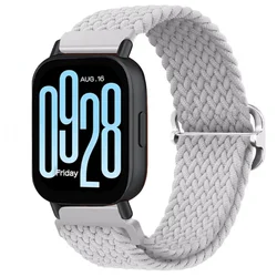 Breathable Nylon Braided Strap - Comfortable Wristband Bracelet for other 22mm (Pearl White)