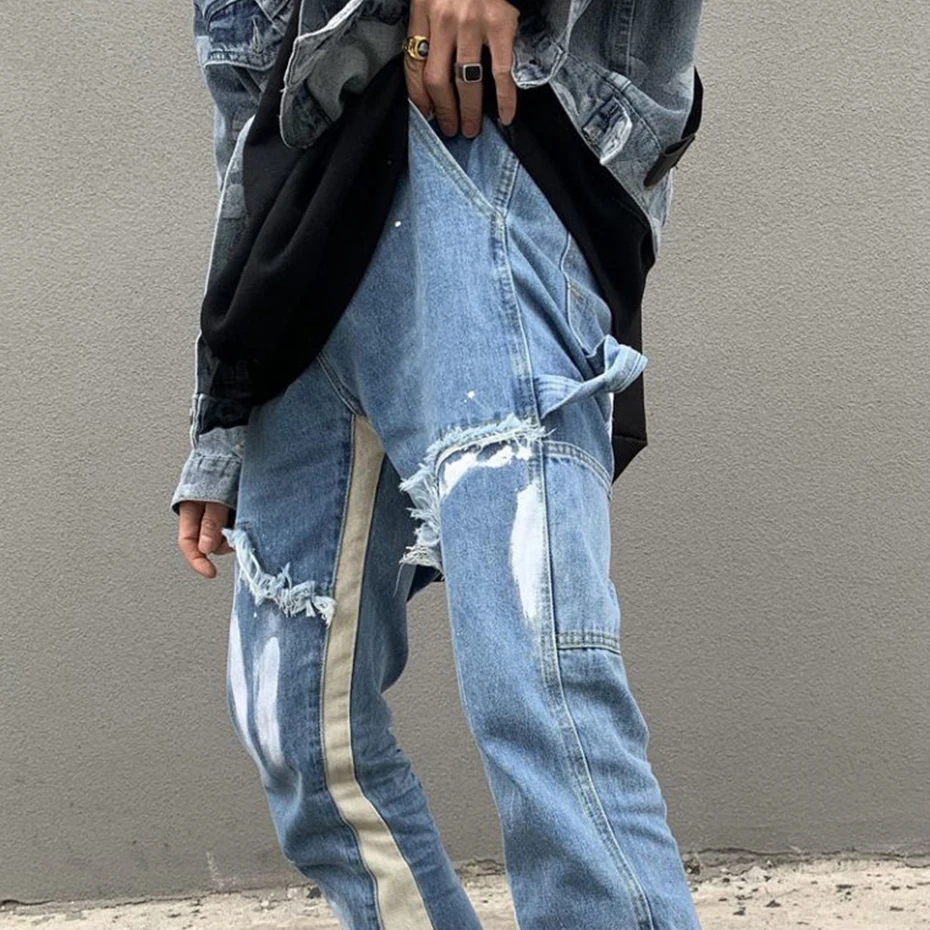 Streetwear Flare Jean Men Harajuku Baggy Hip Hop Denim Pants 2022 New Fashion Male Loose Casual Flared Jeans bell bottom jeans for men