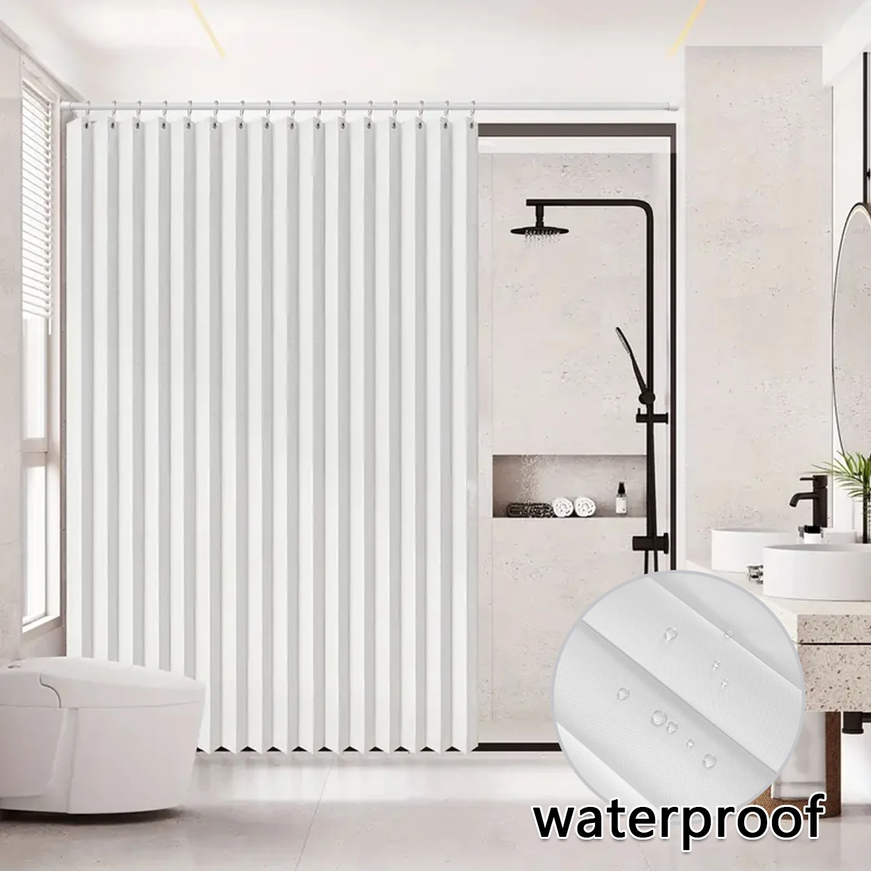 Description Picture 3 of item1Panel, Bedroom Room Partition Privacy Partition Curtain, Restaurant Kitchen Foldableing Curtain Accordion Door Curtain, Wardrobe Bookcase Blocking Decorative Curtain