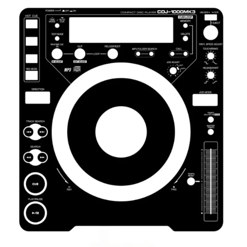 

CDJ 1000 Mk3 2 White Skin And 4 Black Skin Stickers