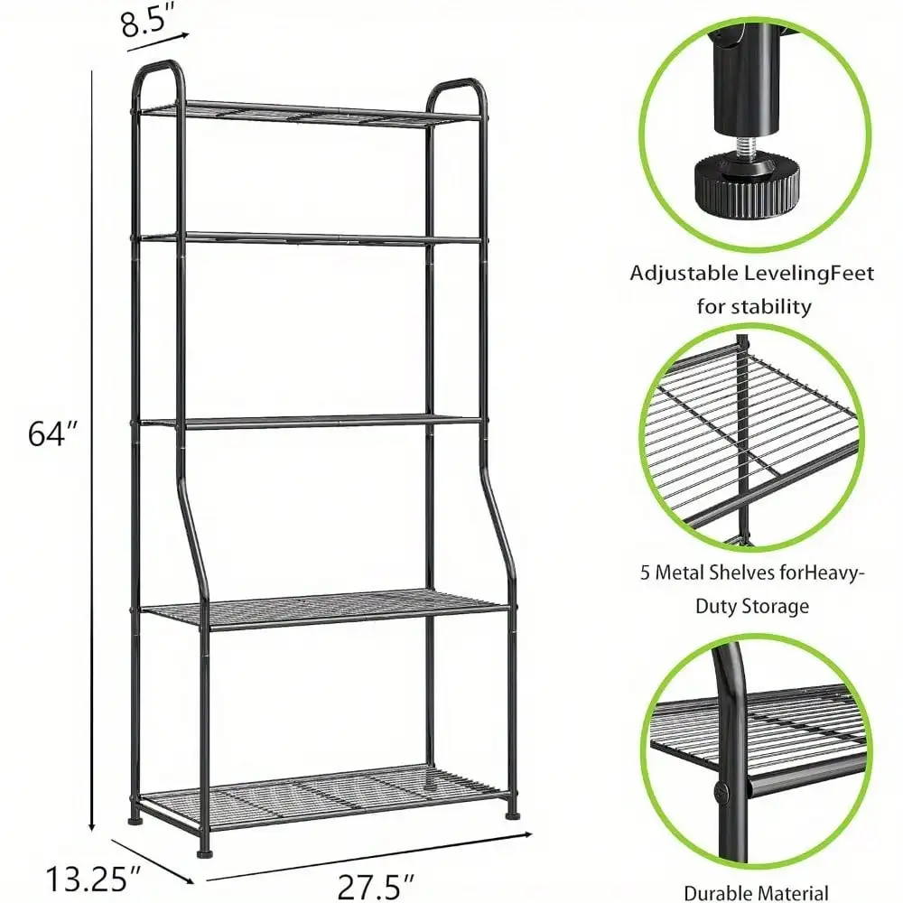Plant Stand Plant Shelf for Indoor Outdoor, Waterproof Metal Tall for Living Room Bathroom Balcony Garden 3