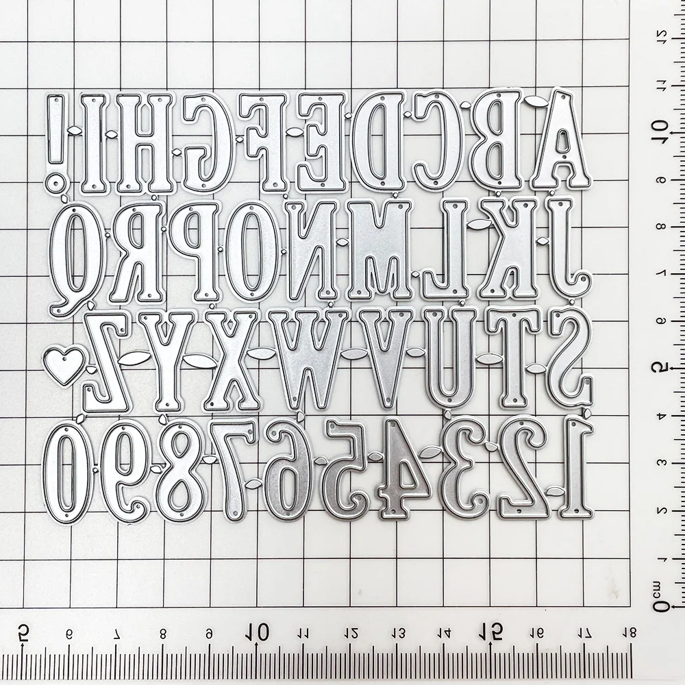 Metal Cutting Dies Metal Cutting Die 26 Letters 10 Digits Dies For Make DIY Scrapbook Cards Album Embossing Paper Card Decorate Template
