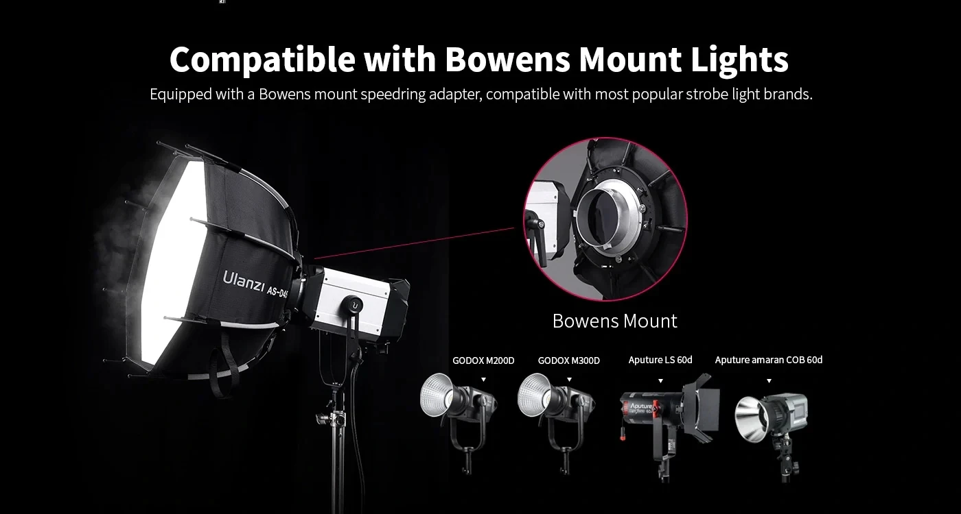 boîte lumière octogonale grille en nid pour lampe flash de studio monture bowens dégagement