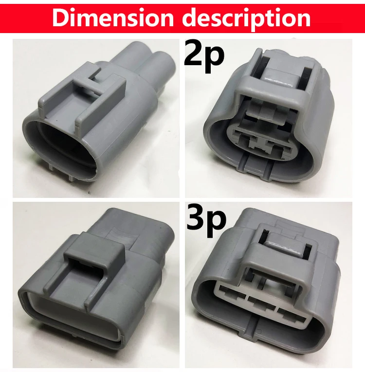 Description Picture 5 of itemDj7021y-4.8 car harness waterproof connector 2/3/4 pin electronic fan control motor male and female plug wire length 15cm