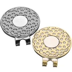 2 Pcs Golf Hat Clip Decorative Golfs Marker Portable Ball Markers Zinc Alloy Convenient