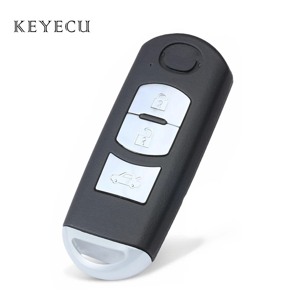 

Keyecu Remote Control Car Key Fob 3 Buttons 433Mhz 49 Chip for Mazda 3 6 2014 215 2016 2017 Model: SKE13E-01