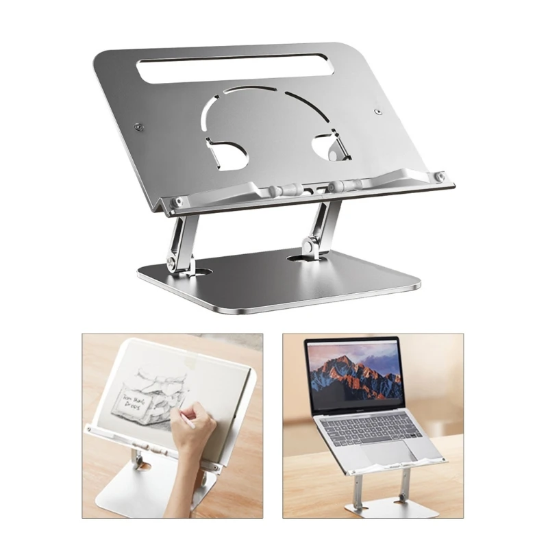 

Tablets Adjustable Stand Pad Holder Folding Bracket with Sliocone Pad