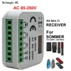 SOMMER 434.42MHz 868.35MHz 2 Channel Garage Gate Receiver Momentary Relay Module Controller 2CH 9-250V RX MULTI 300-900MHz 1