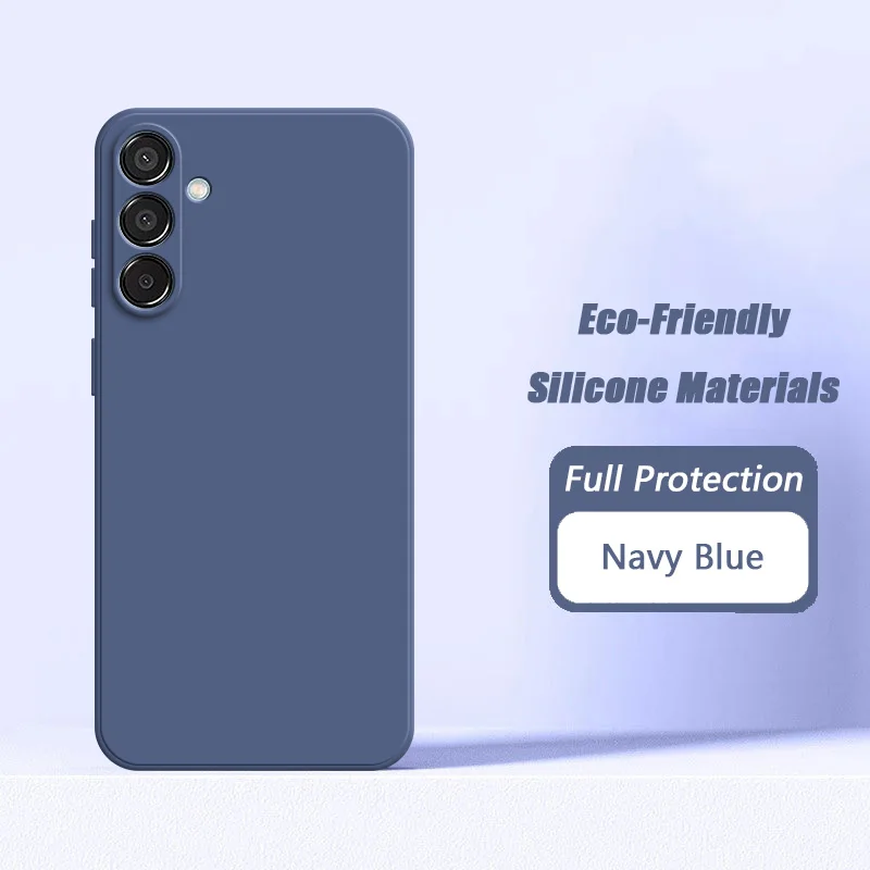 Enhanced Slim Square Liquid Silicone Case with Soft Microfiber Lining - Premium Back Cover
