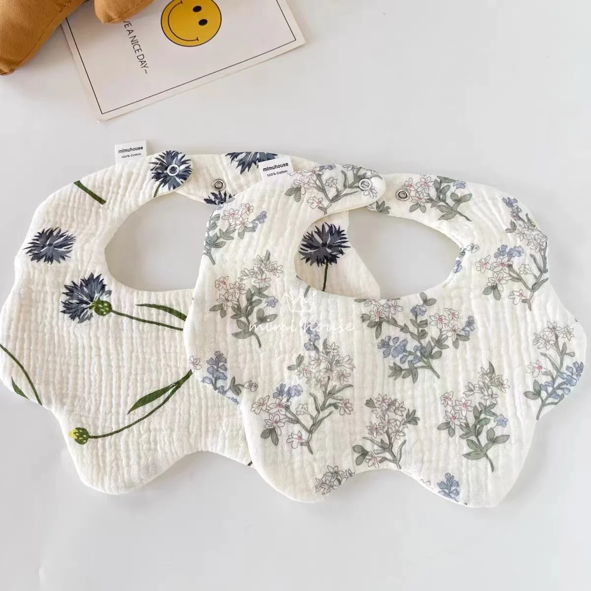 

Baby Bib Waterproof Newborn Burp Cloths Cotton Girls and Boys Work Bibs Cute Print Soft Baby Feeding Accessories