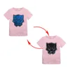 Kid Fashion Paillette T-Shirt Children Girls Change Color Sequins Cartoon Toddler Short Sleeve Flash Summer Clothes for 1-8Y 5