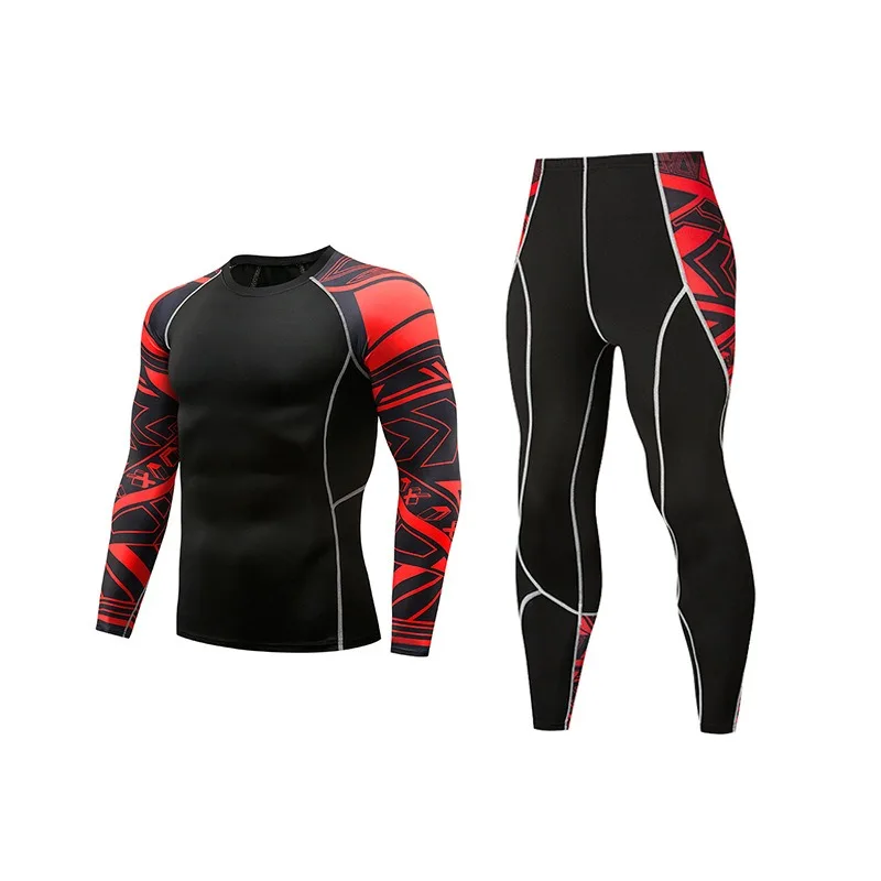 Men's Spring Quick Dry Pants Cycling Clothes Sets Tight Pro Tops Jogging Fitness Outdoor Elastic Breathable Training Tracksuits