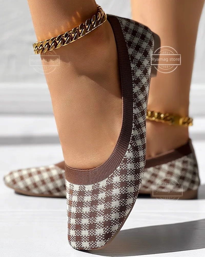 Women Shoes Flats Loafers Breathable Slip-on