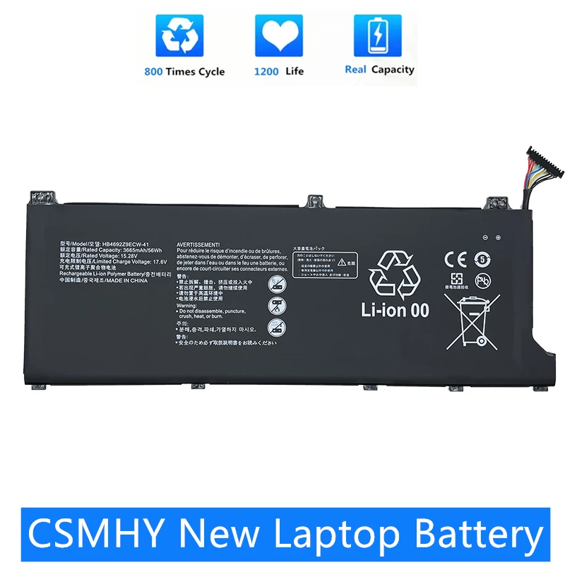 CSMHY New HB4692Z9ECW-41 Battery For Huawei MateBook D14-53010TVS Magicbook 14 HB4692Z9ECW-22A NBB-WAH9P NBL-WAQ9H WFH9 WFQ9