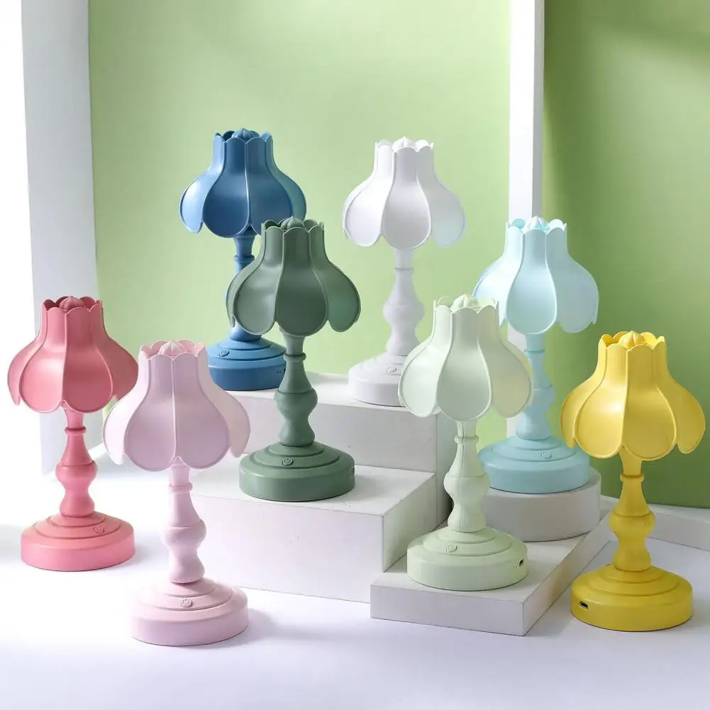 

Night Light Touch Control Three-speed Rechargeable Lotus Leaf Night Light Table LED Lamp Bedroom Lighting Nordic Style