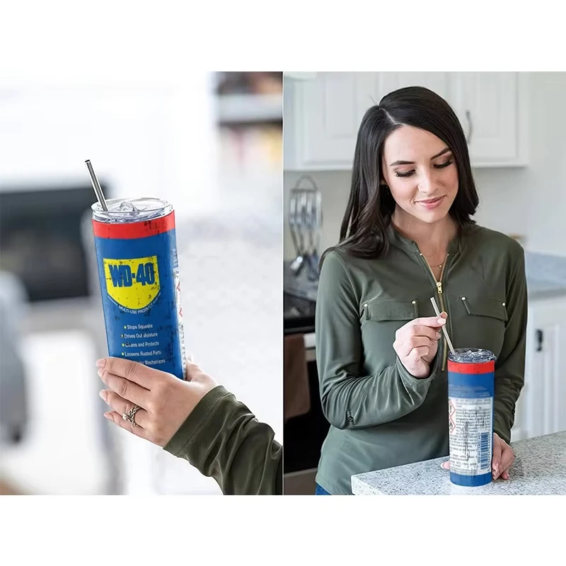 20oz Stainless Steel Tumbler with Straw – Reusable Cold Drink Cup 6