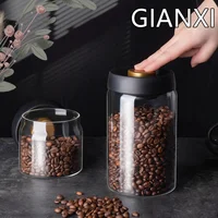 GIANXI Vacuum Sealed Jug Coffee Beans Glass Airtight Canister Food Grains Candy Keep Fresh Storage Jar Kitchen Accessories 5