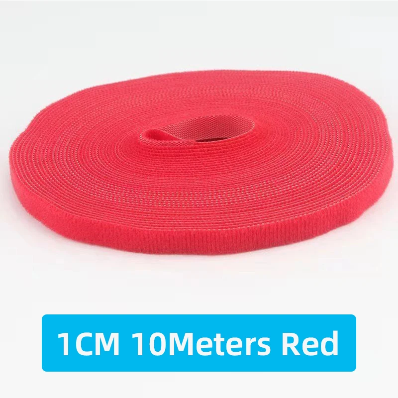 10M/Roll 10mm Reusable Fastening Tape Cable Ties Double Side Hook and Loop Straps For Wires Cords Manage Wire Organizer