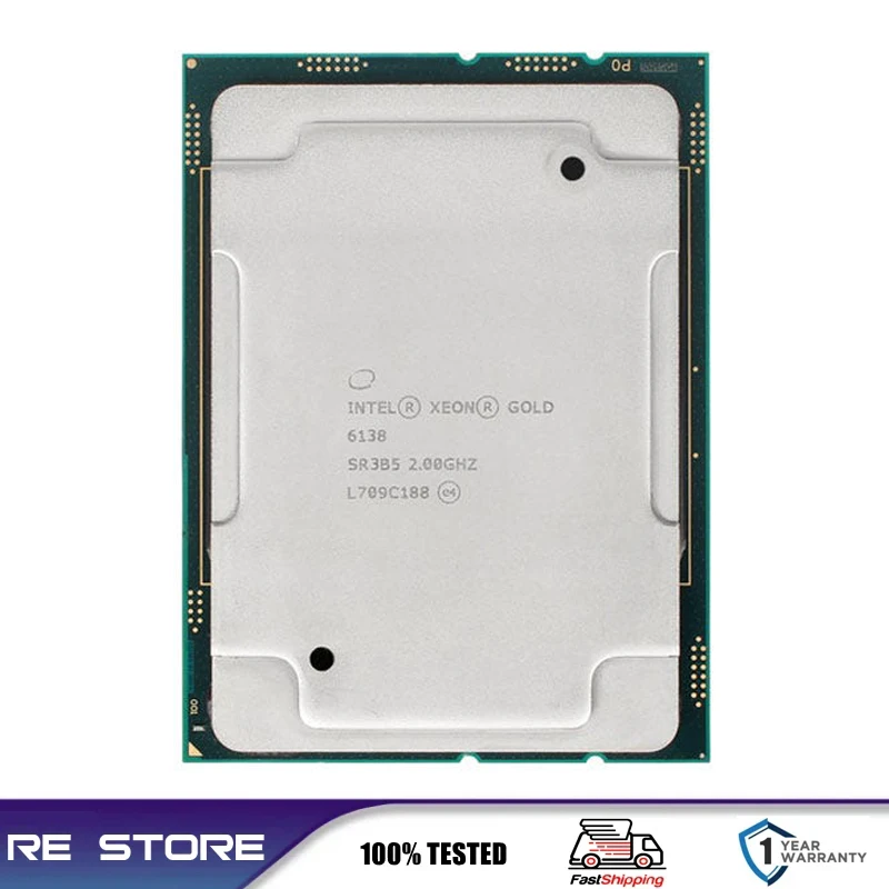 Intel Xeon Gold 6138 2.0GHz 27.5MB スマート キャッシュ 20