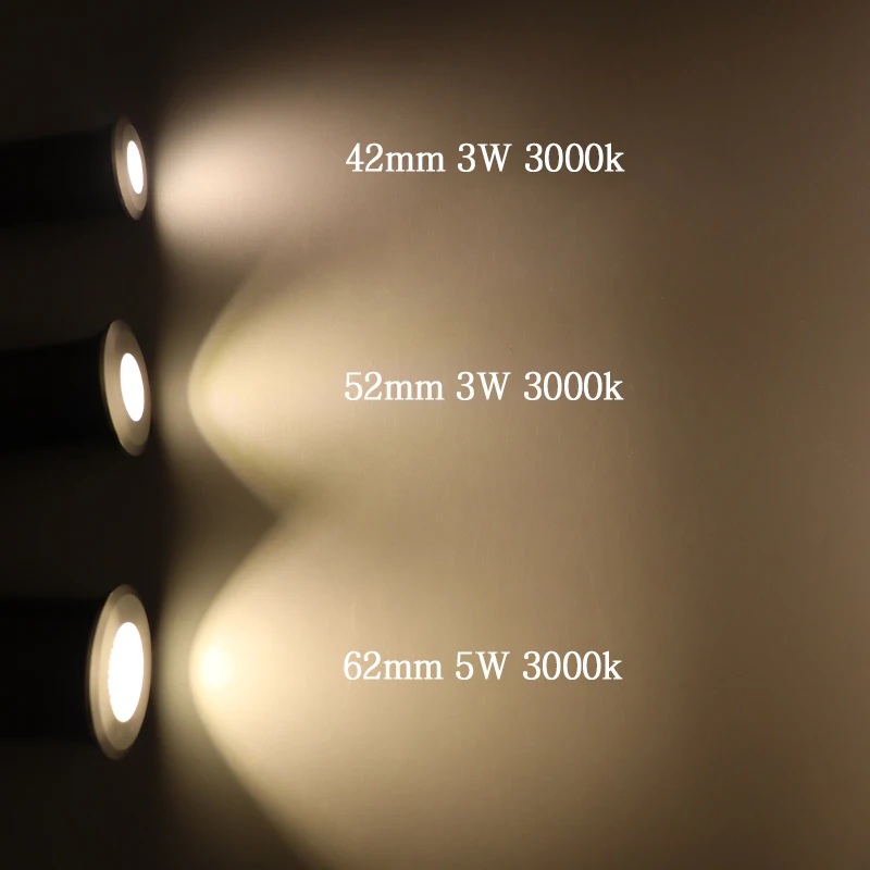 LED Deck Lights 4PCS Outdoor Led Recessed Spotlight IP67 1W 3W 5W Waterproof for Deck Step Stair Underground Ground Garden Wall Floor
