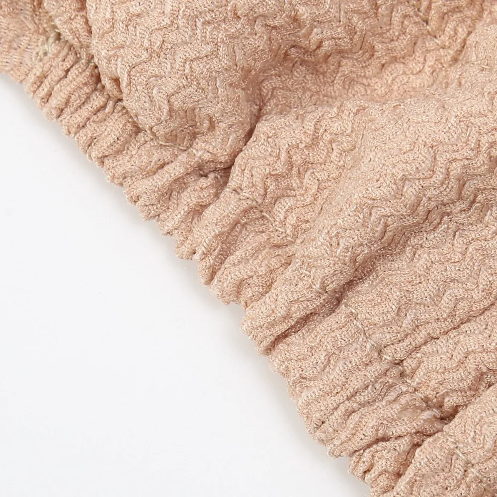 Trendy Solid Color Women Crinkle Hijab Turban Soft Elastic Chemotherapy Cap Polyester Head Scarf