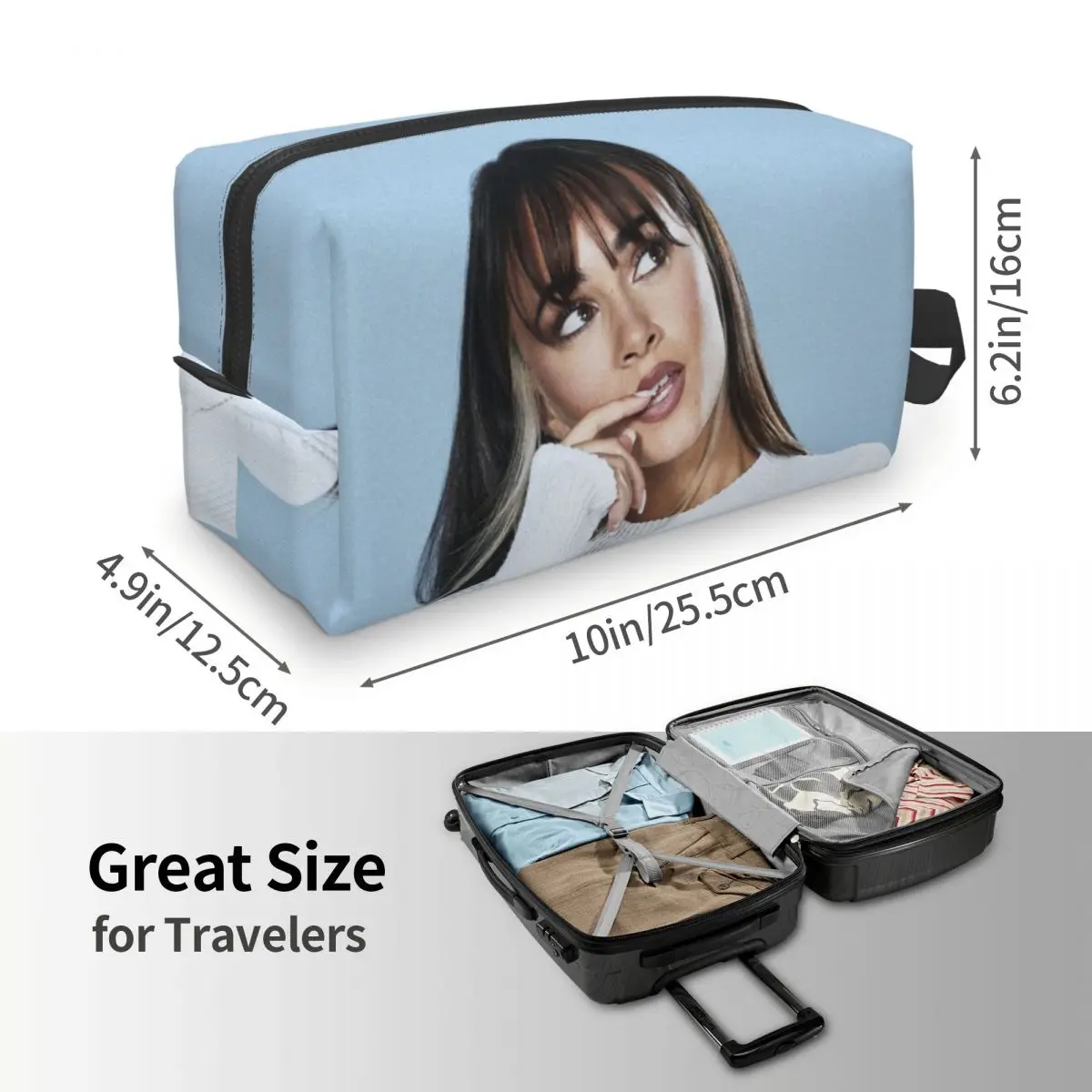 Cute Beauty Aitana Travel Toiletry Bag Women Spanish Singer Cosmetic Makeup Organizer Beauty Storage Dopp Kit