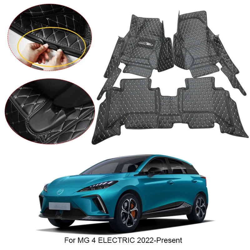 

3D Full Surround Car Floor Mat For MG 4 ELECTRIC MULAN EV 2022-2025 Protect Liner Foot Pads Carpet PU Leather Auto Waterproof