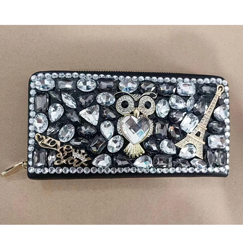 Pochette da sera da donna con strass borsa da
