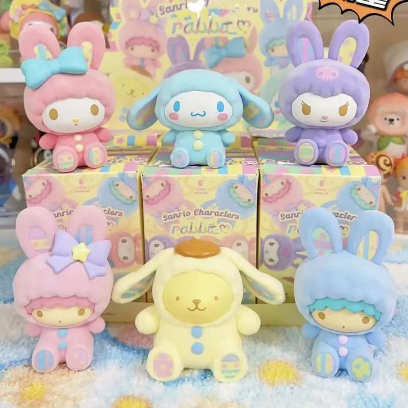 

Sanrio кролик Серия потайная коробка кавайная фигурка из мультфильма корикорил куроми коллекционные декоративные модели украшения детские игрушки