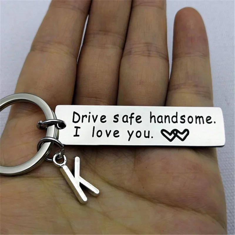 Fashion Diy Key Ring Key Chain Gifts Engraved Drive Safe Keychain