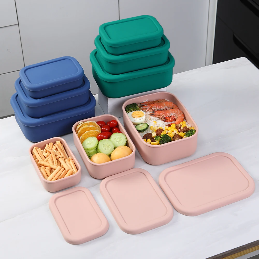 Silicone Bento Box Made from Platinum LFGB German Silicone - Microwave,  Freezer and Oven safe - Lunch, Snack and Food Container
