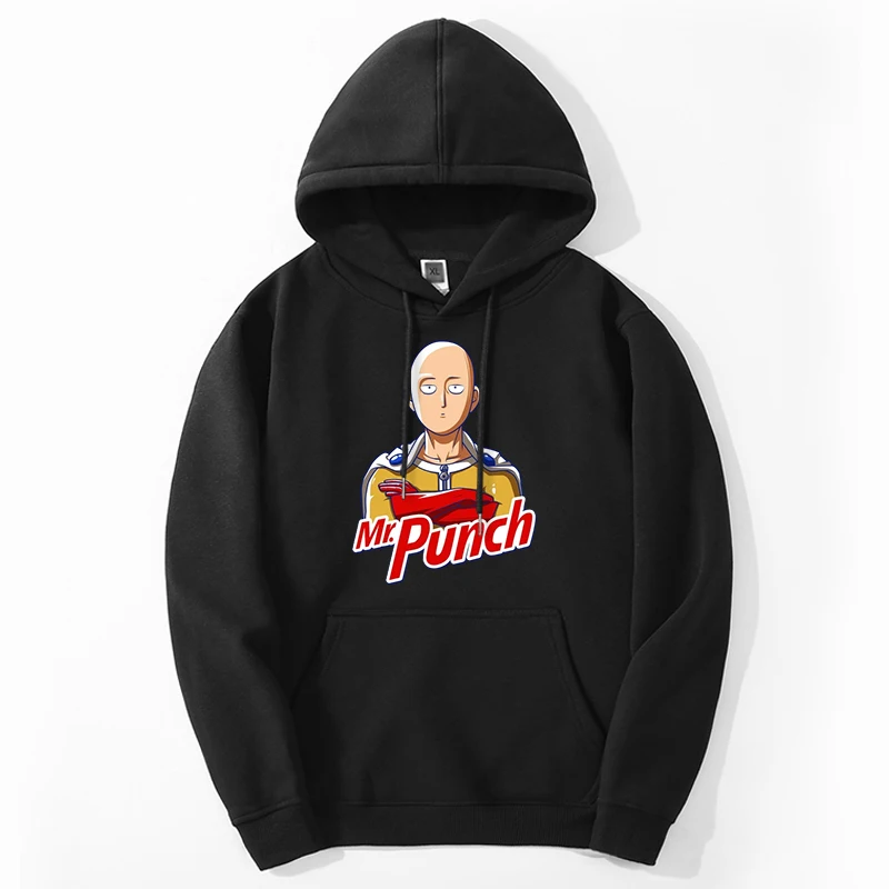 One Punch Man Graphic Felpa Con Cappuccio Pullover Japan Anime Saitama Mens Felpe Manica Lunga In Pile Hip Hop Pullover Sudaderas
