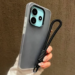 Candy Color Soft Matte Phone Case with Lanyard for Xiaomi Mi 17 (S22144)