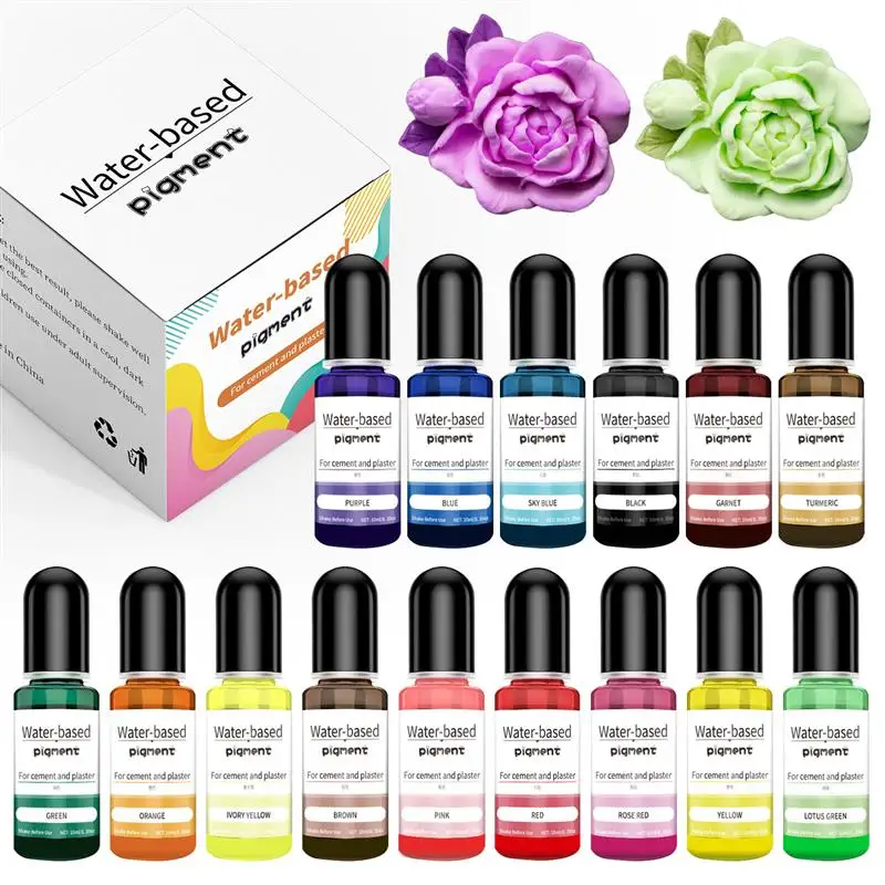 Gypsum Powder Pigment 10ml Gypsum Cement Coloring Planter Pigment For Gypsum Powder Color Concentrate Cement Plaster Mold Decoration Handmade gypsum powder pigment gypsum plaster pigment