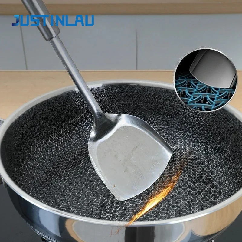 Stainless Steel Non Stick Frying Pan with Lid for Induction Cooker