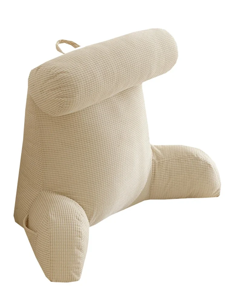 Corn velvet high-end pillow bedside backrest cushion detachable sofa waist cushion soft bag floating window bed backrest pillow - Image 5