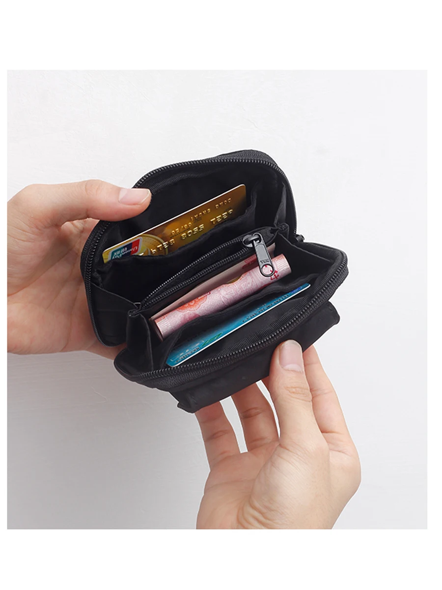 Coin Purse Coin Wallet Change Bag Japanese Style Casual Mini Purse Nylon Cloth Men Coin Pouch Waterproof Cute Wallet Clutch Bag Coin Purse Men Wallet Key Holder