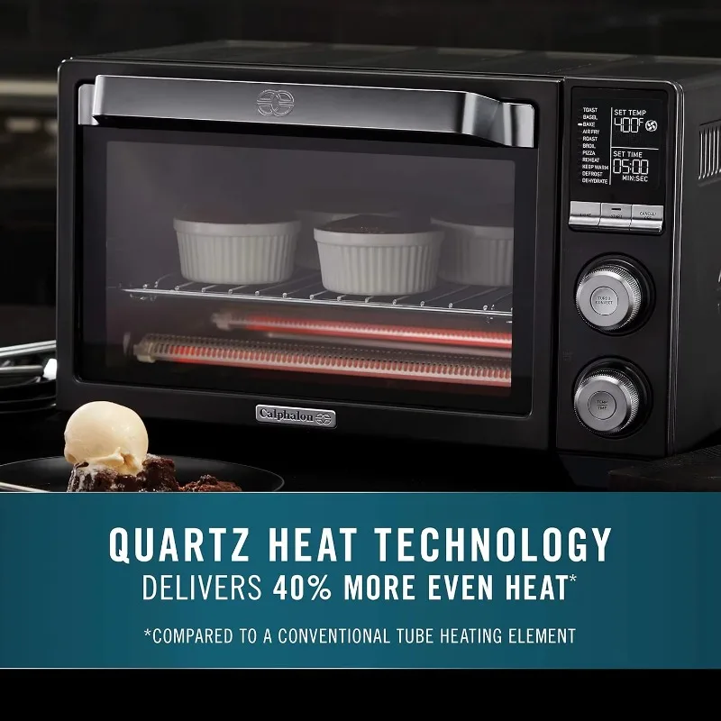 Calphalon Air Fryer Oven, 11-in-1 Toaster Oven Air Fryer Combo, 26.4 QT/25 L, Fits 12" Pizza, Stainless Steel 2