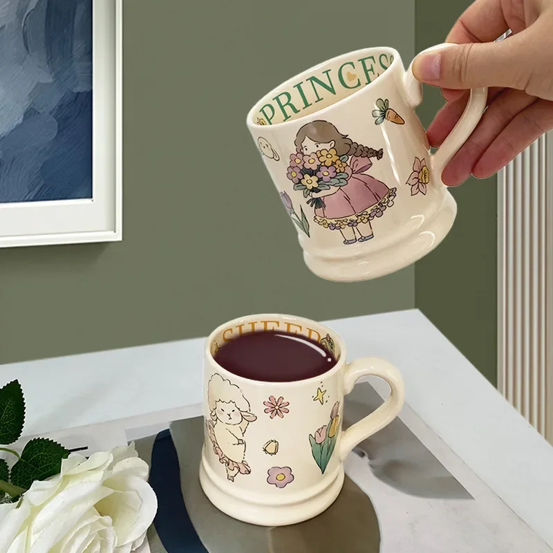 Ceramic Bear Graffiti Milk Cup - Cute Princess Cof...