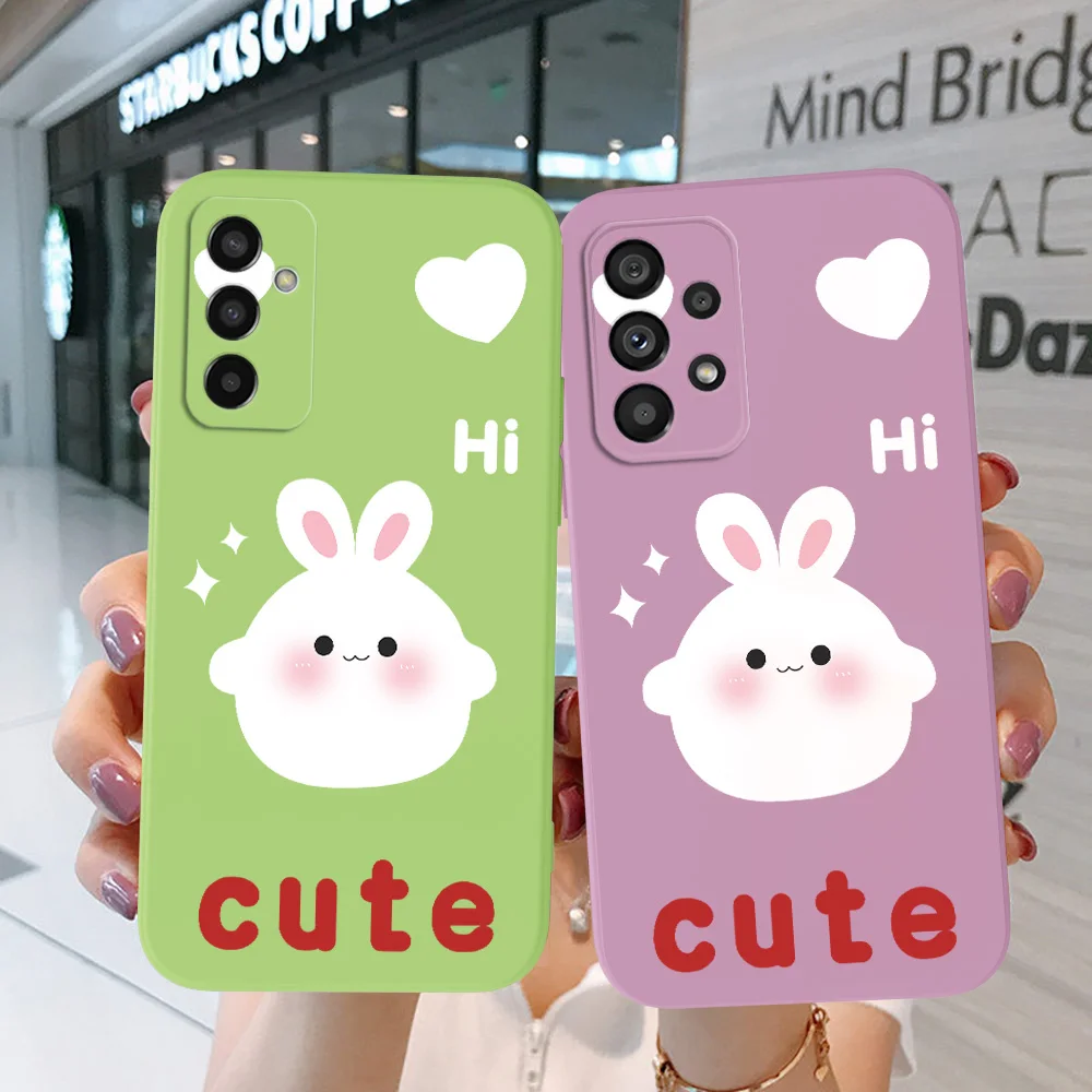 Custodia Per Samsung Galaxy J2 Core J2 J4 J6 J8 2018 Plus + Cover Per Telefono Soft Silicon White Rabbit