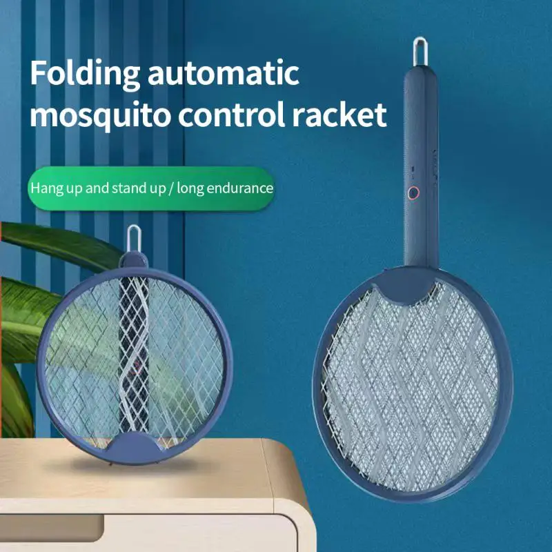 

3500V Electric Insect Racket Swatter Zapper USB Rechargeable Summer Mosquito Swatter Kill Fly Bug Zapper Killer Trap Lamps