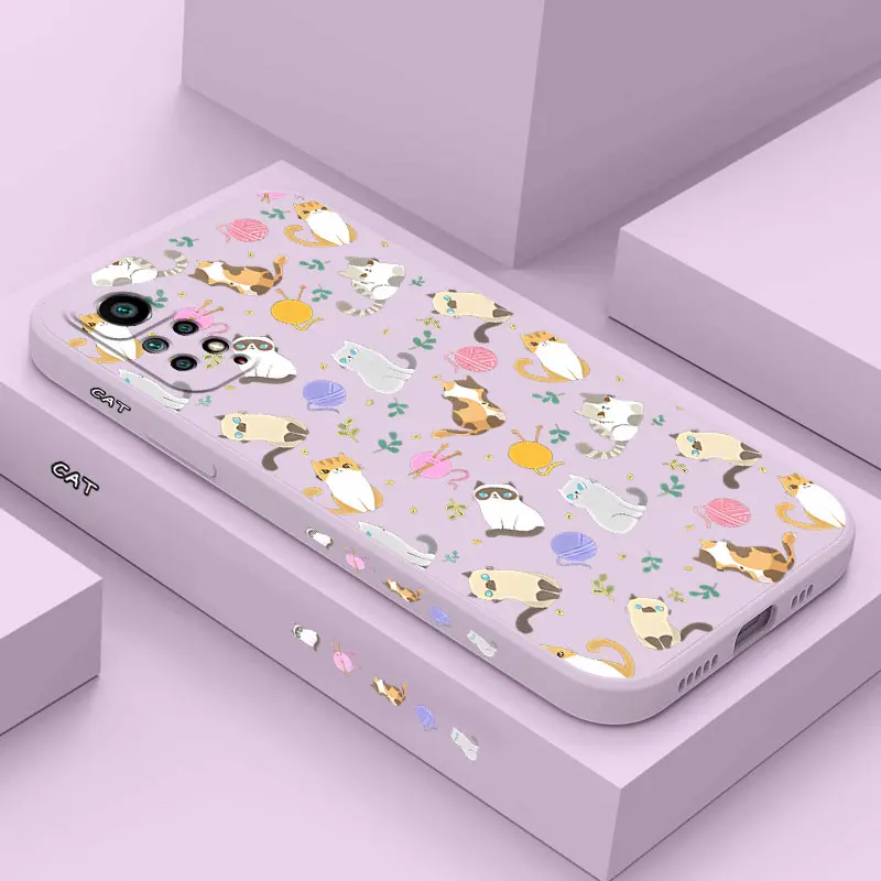 Charming Cat Pattern Phone Case - Stylish and Durable Cover