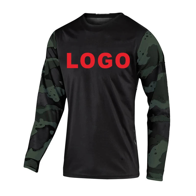 thumbnail image 1 of Maillot de descenso personalizado, camisetas de ciclismo de montaña, MTB, todoterreno, DH, ropa de carreras de motos, ropa deportiva de motocross, maillot de ciclismo, 1 of 5