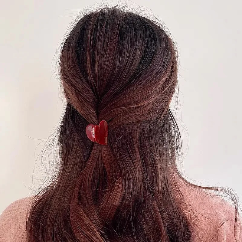 3,5 cm Kleine Haar Krallen Nette Herzförmige Haar Clip Haar Klaue Für Mädchen Haarnadeln Kinder Frauen Haar Zubehör Koreanische haar Krabben – Detail 10