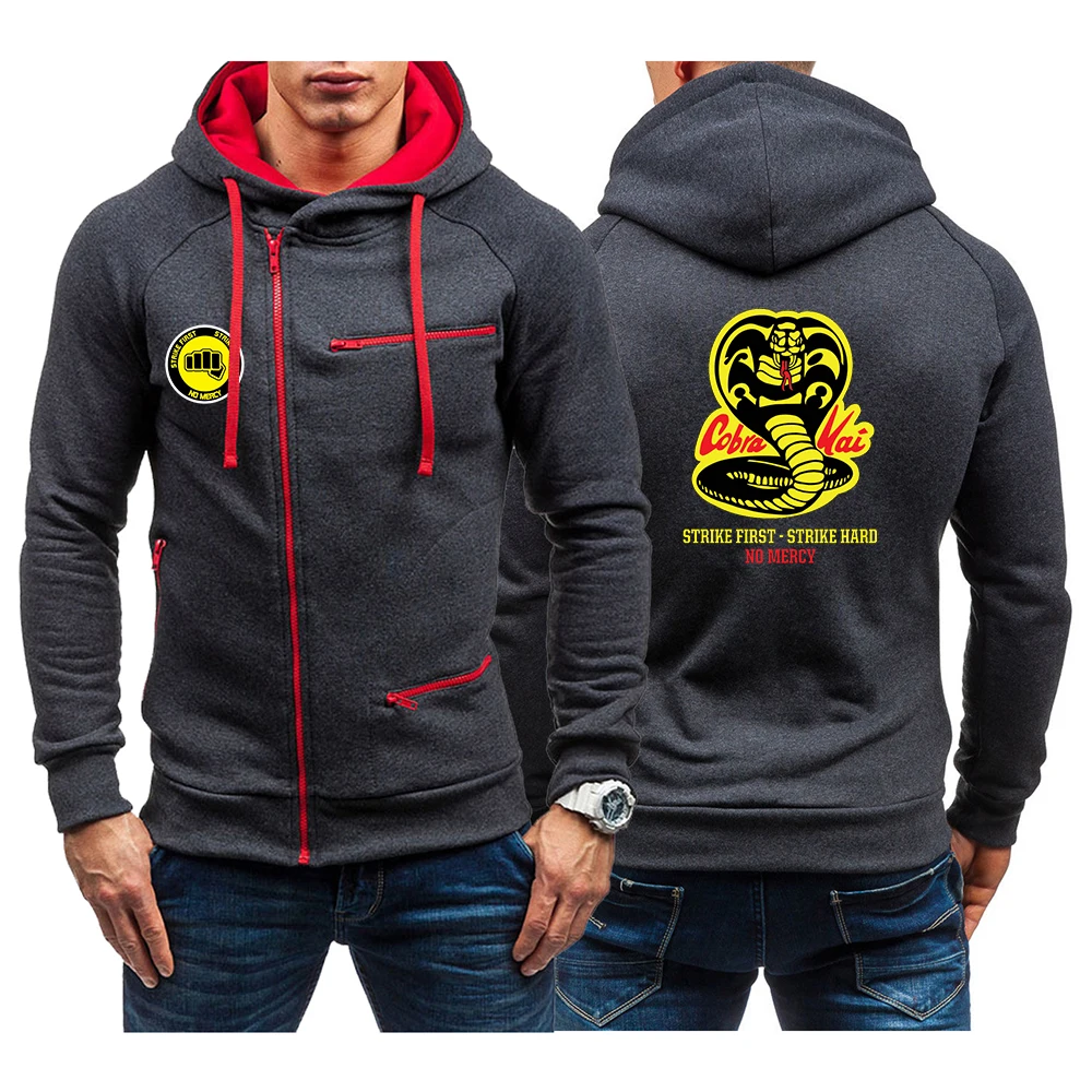 

Cobra Kai Printing Fashion 2023 New Man's High Quality Hoodies Cotton Solid Color Long Sleeves Sweatshirts All-Match Slim Coat