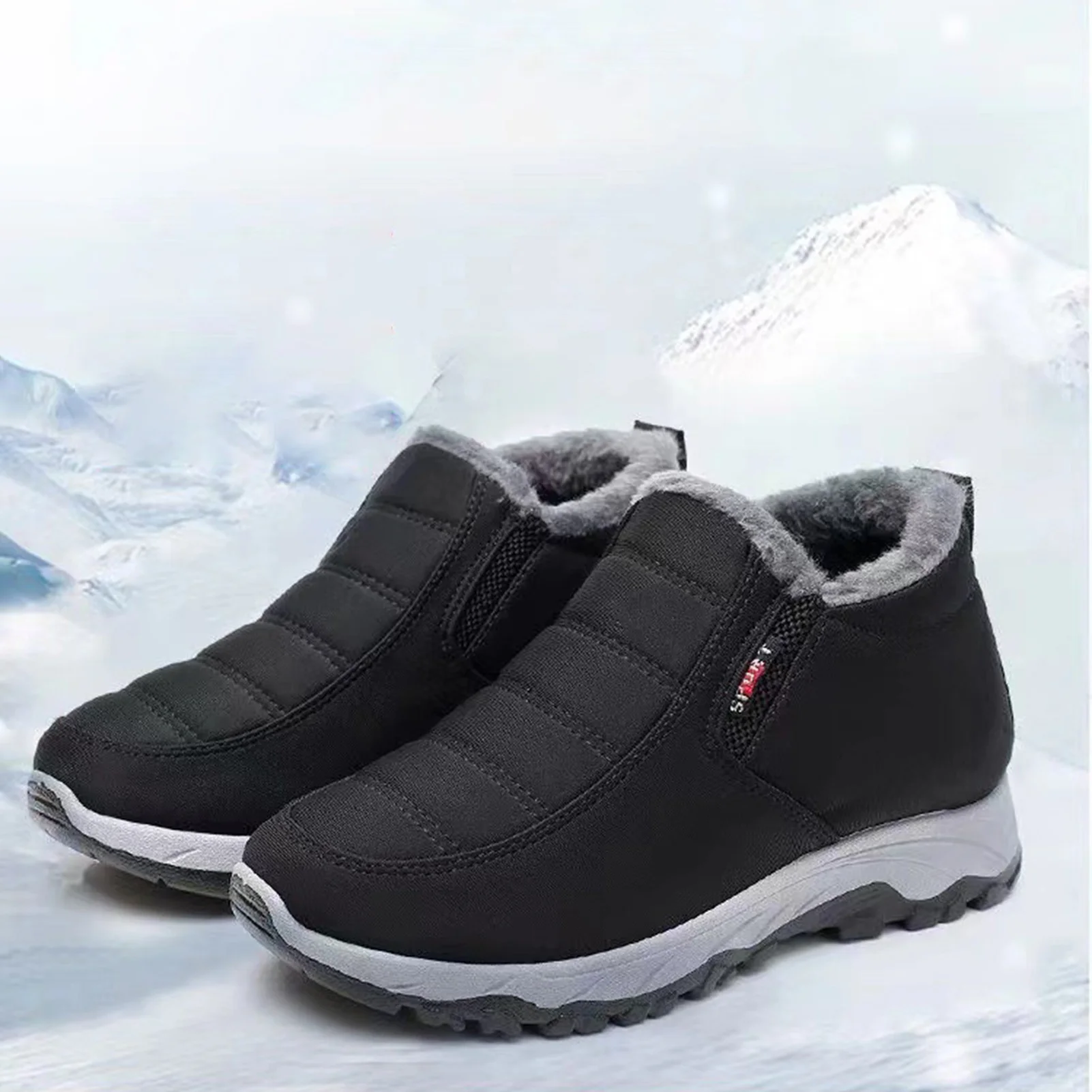 Woman Winter Warm Snow Boots Leisure Anti-slip Winter Walking Fashion Shoes Gift for Girlfriend Women Lover - 2